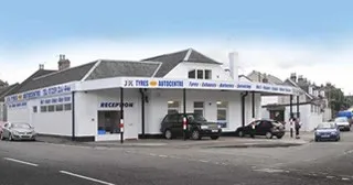 The JK Tyres & Autocentre branch on Fenton Street, Alloa